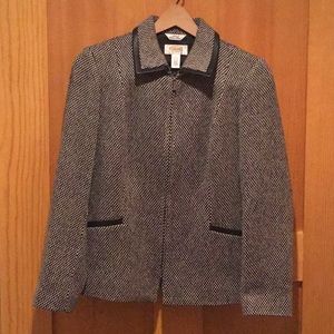 Talbots Wool Blend Full-zip Blazer
